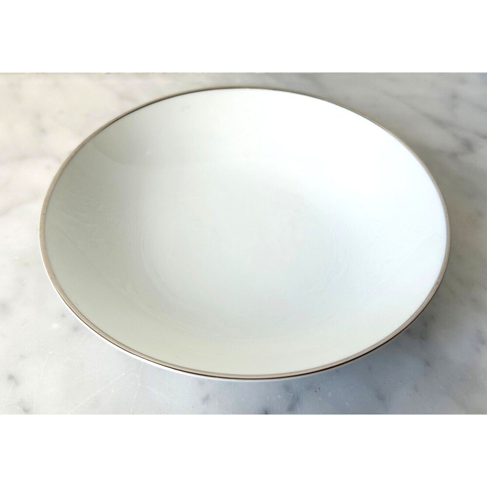 Vintage Noritake Colony China Japan Fruit/Dessert Bowl White Platinum Trim 5.5"